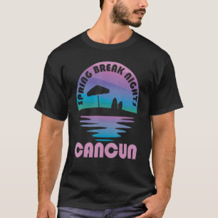 Spring Break Cancun Sunset Vintage Matching Women  T-Shirt