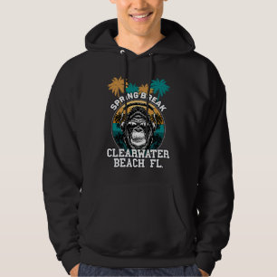 Spring Break Clearwater Beach Fl Gorilla Headphone Hoodie