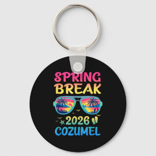 Spring Break Cozumel 2026 Vacation Trip Sungles Keychain