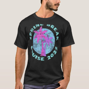 Spring Break Cruise 2022 Island Palm Tree Vintage T-Shirt