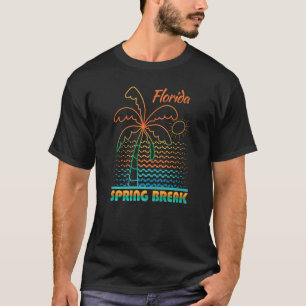 Spring Break Florida Sunset Vintage Matching Women T-Shirt