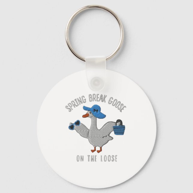 Spring Break Goose On The Loose Keychain (Front)