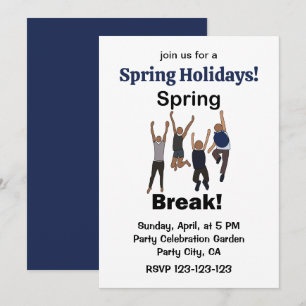 Spring Break Holidays Friendship  Invitation