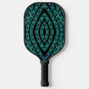 Spring Break Leaves Turquoise Colored Art Design Pickleball Paddle