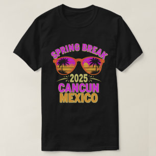 Spring Break Mexico 2025 Sunglasses Retro Beach T-Shirt