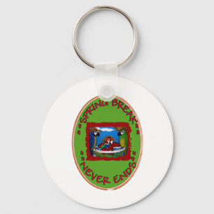 Spring Break Never Ends Keychain