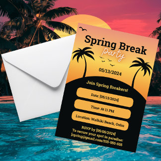 Spring Break Party Invitation