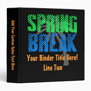 Spring Break Photo Album Cover/Binder Scrapbook Binder