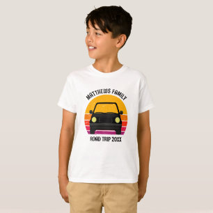 Spring Break Road Trip Sunset Custom Kids T-Shirt
