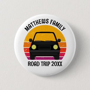 Spring Break Road Trip Sunset Customized 2 Inch Round Button