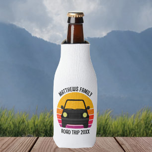 Spring Break Road Trip Sunset Customized Bottle Cooler
