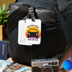 Spring Break Road Trip Sunset Customized Luggage Tag