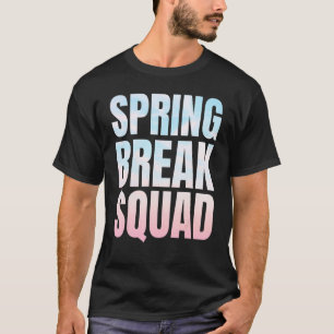 Spring Break Squad 2022 Flamingo Summer Family Tri T-Shirt