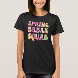 Spring break Squad Beach Colourful Tie Dye Spring T-Shirt