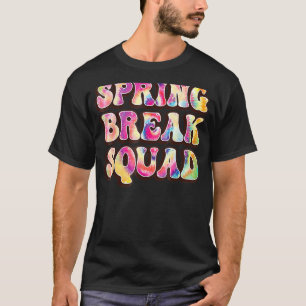Spring Break Squad Beach Colourful Tie Dye Spring T-Shirt