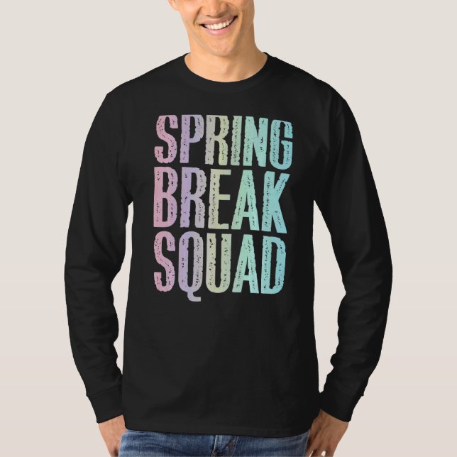 Spring Break Squad Vintage  Spring Vacation T-Shirt (Front)