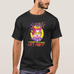 Spring Break Vacation Sunglasses Party Cat Animal T-Shirt