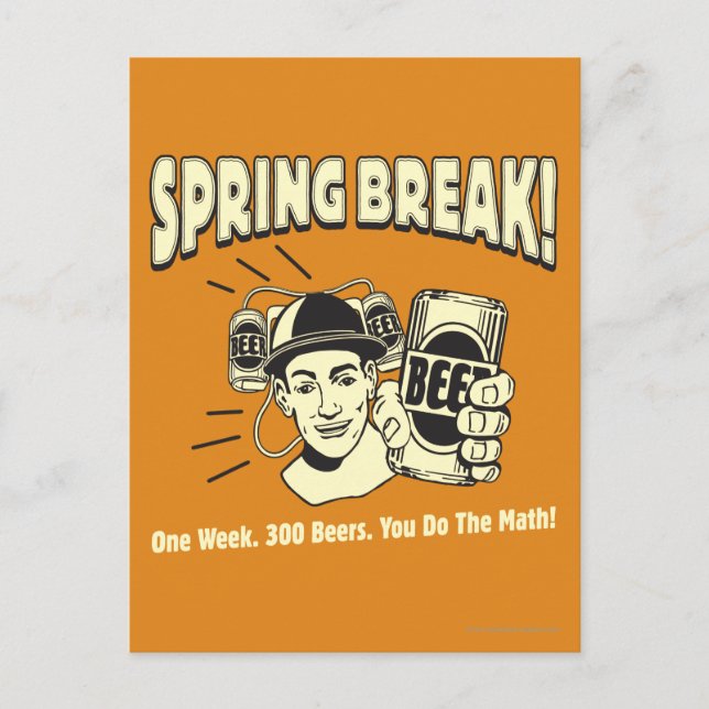 Spring Break: You do the Math Postcard (Front)