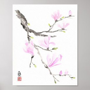 Spring Breeze Magnolia Poster