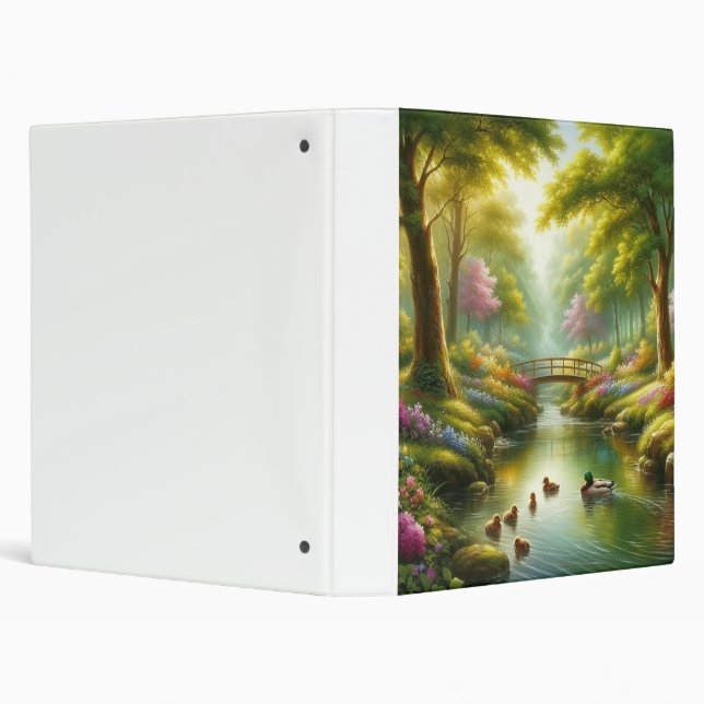 Spring brook with ducks/flowers binder (Background)