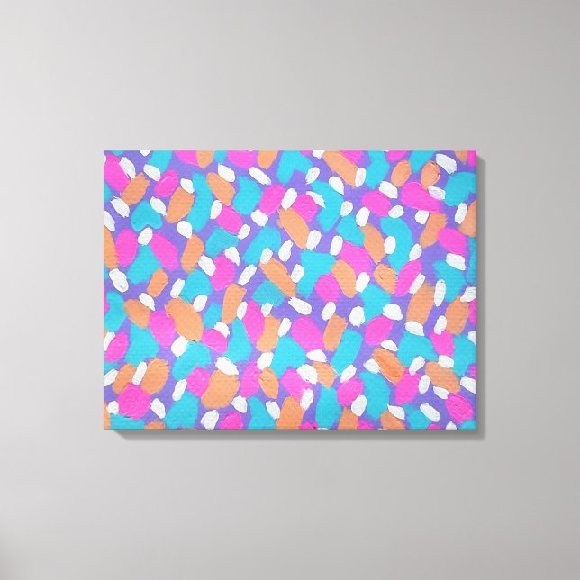 Spring Brushstrokes Colourful Abstract Art Print (Front)