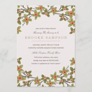 Spring Buds Baby Shower Invitation