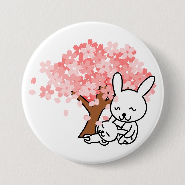 Spring Bunnies 3 Inch Round Button (Front)