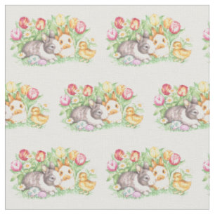 Spring Bunnies Easter Bunny Fabric