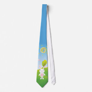 Spring Bunny Happy Easter Tie