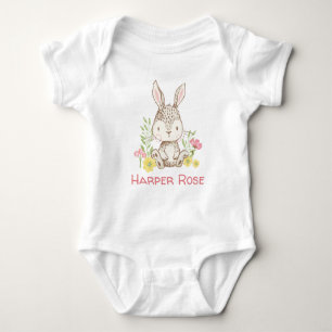 Spring Bunny - Personalized Baby Bodysuit