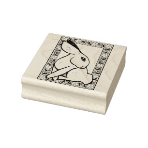 Spring Bunny Rabbit Easter Ostara                  Rubber Stamp