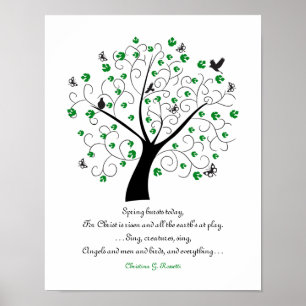 Spring Bursts Today, For Christ... Poem Poster