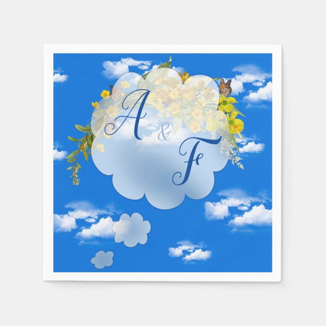 Spring Buttercup Flowers Napkin (Front)