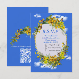 Spring Buttercup Flowers RSVP Card