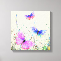 Spring Butterflies Canvas