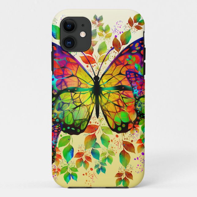 SPRING BUTTERFLIES COLORFUL NATURE Case-Mate iPhone CASE (Back)