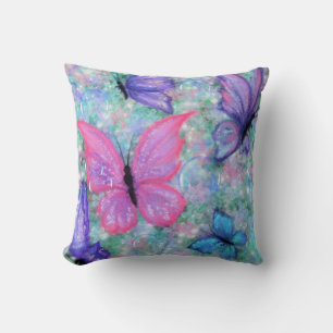 Spring Butterflies Throw Pillow