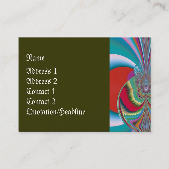 Spring Butterfly Abstract Art Business Card (Front)