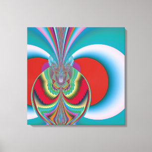 Spring Butterfly Abstract Colour Burst Art Canvas Print