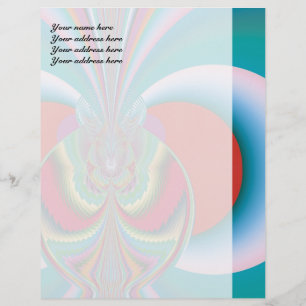 Spring Butterfly Abstract Colour Burst Art Letterhead