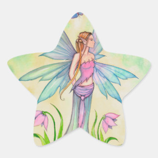 Spring Butterfly Fairy Fantasy Art Star Sticker