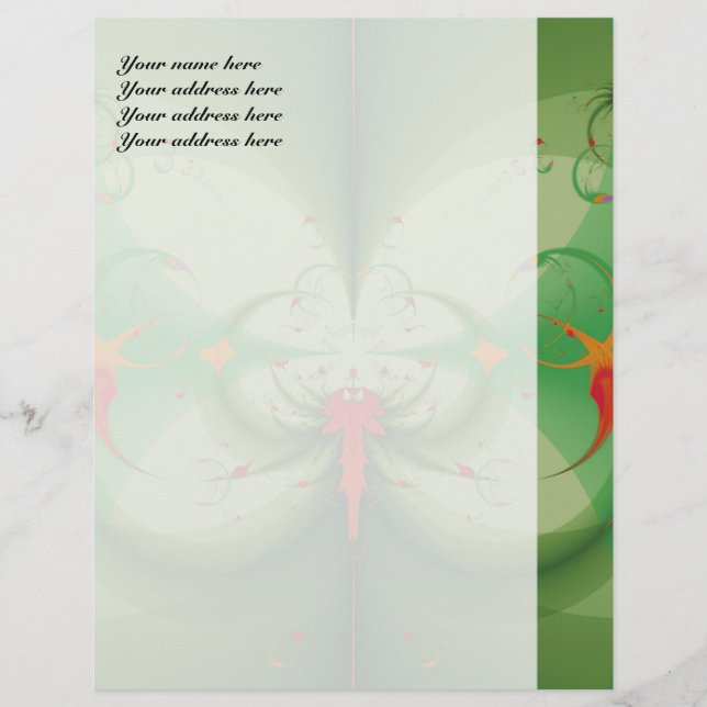 Spring Butterfly Letterhead (Front)