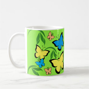 Spring Butterfly Pattern Coffee Mug