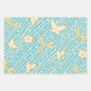 Spring Butterfly Wrapping Paper Sheets