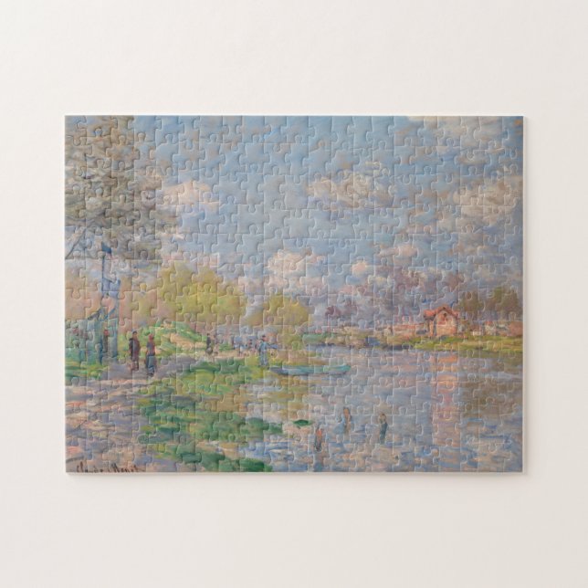 Spring by the Seine by Claude Monet Jigsaw Puzzle (Horizontal)