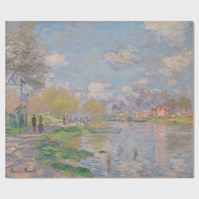 Spring by the Seine by Claude Monet Wrapping Paper (Flat)