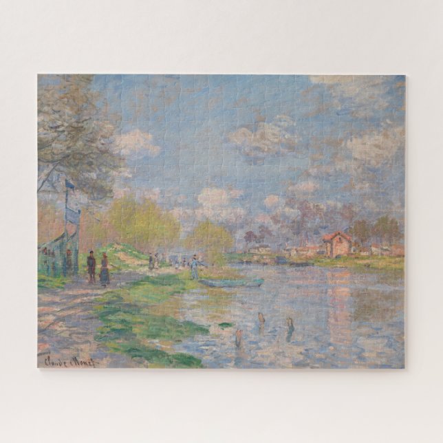 Spring by the Seine by Monet Impressionist Jigsaw Puzzle (Horizontal)