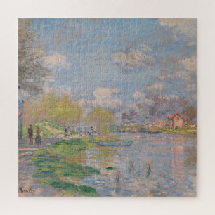 Spring by the Seine by Monet Impressionist Jigsaw Puzzle