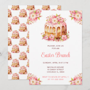 Spring Cake Easter Brunch Invitation