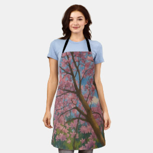 Spring Canopy – Blossom Tree & Blue Sky Painting Apron